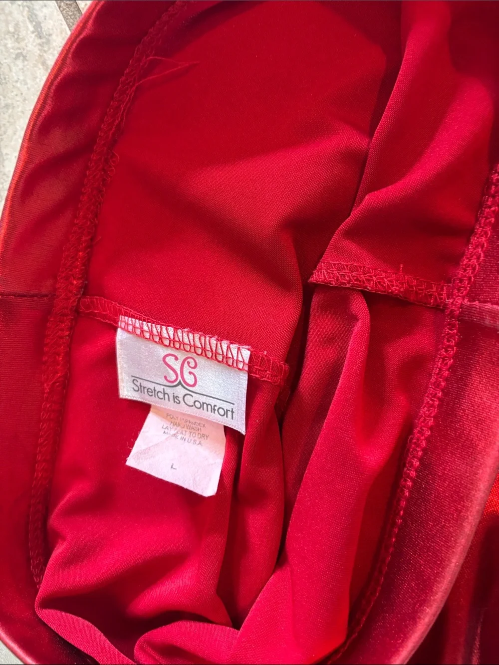 Stretch is Comfort bold red